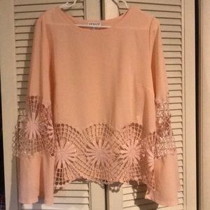 Long Sleeve Cut Out Blouse